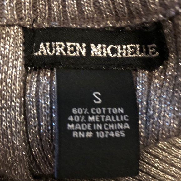 Metallic Gray and Sequence top [NWOT] Size S - Picture 4 of 4